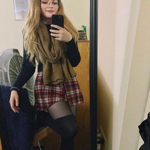 Perfect red plaid skirt